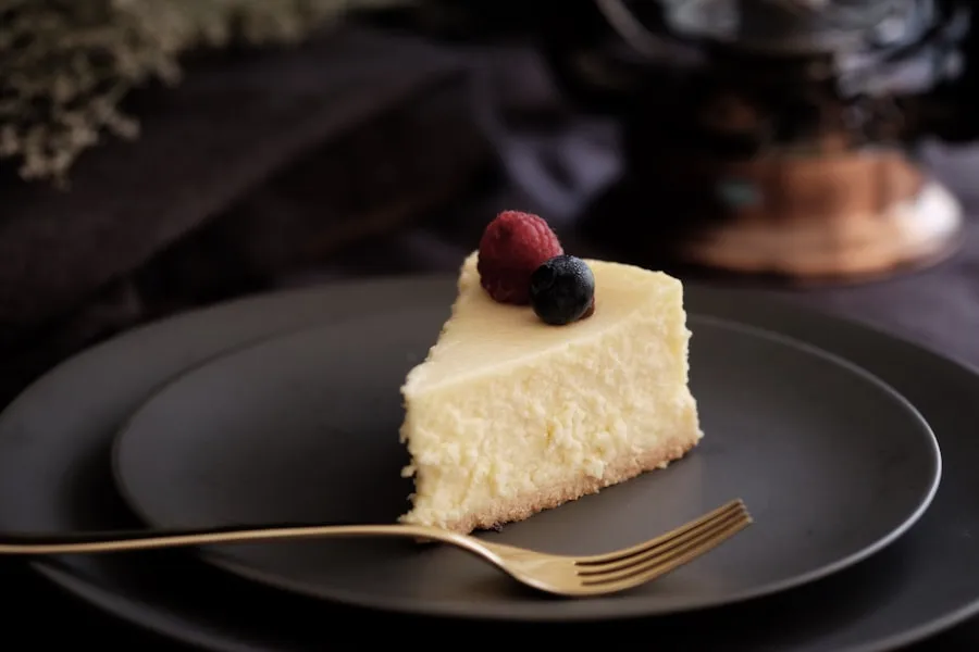 Burnt Basque cheesecake, dark on top
